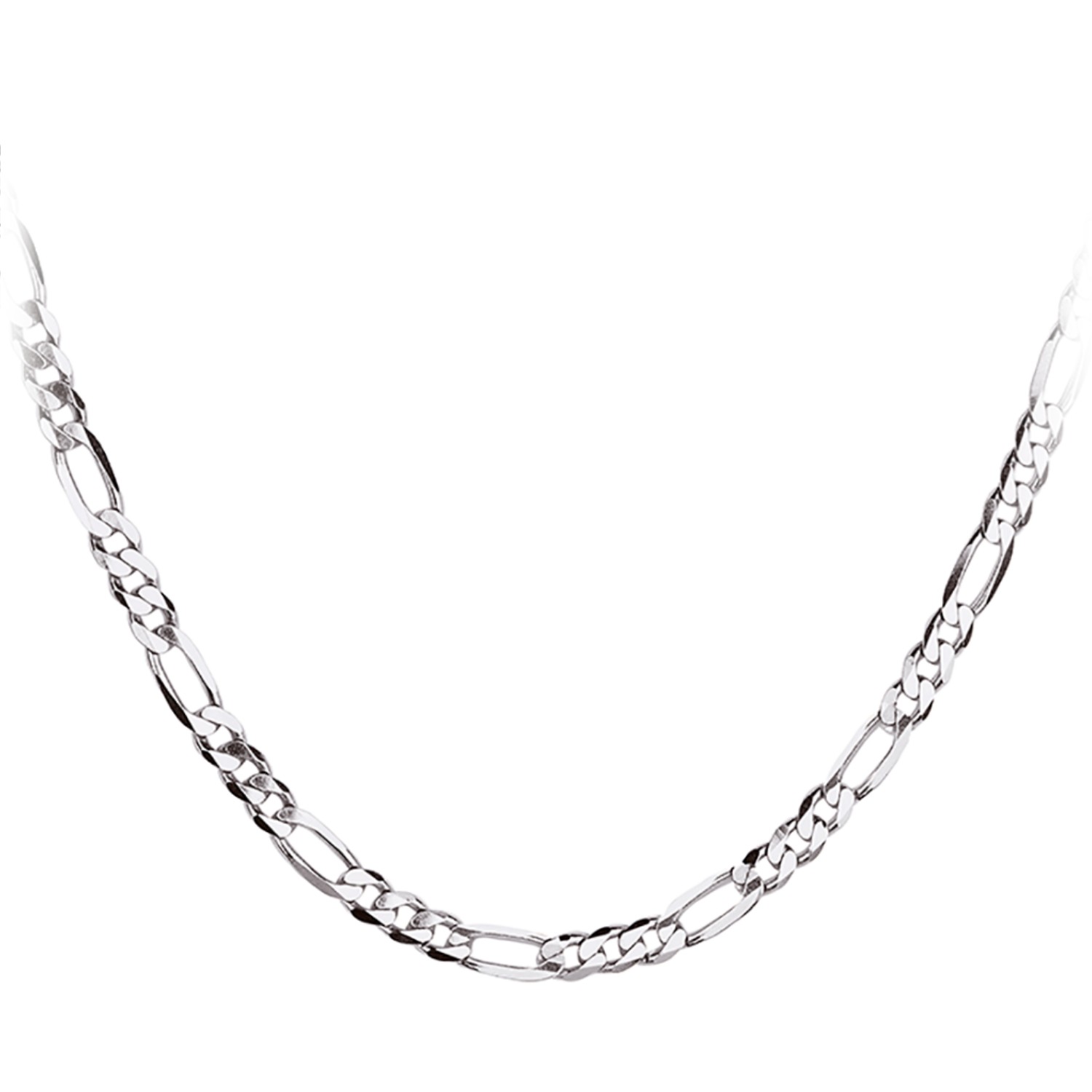 Men’s 22" Sterling Silver Figaro Link Chain Necklace