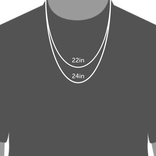 Men’s 24" Sterling Silver Figaro Link Chain Necklace