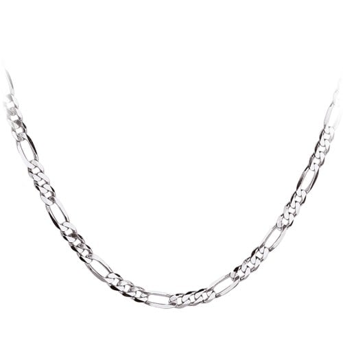 Men’s 24" Sterling Silver Figaro Link Chain Necklace
