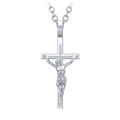 Men’s Crucifix Necklace – Sterling Silver