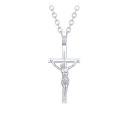 Men’s Crucifix Necklace in 925 Sterling Silver