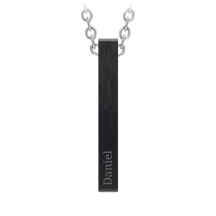 Buy Okos Men's Jewellery Black 3D Cuboid Vertical Bar/Stick Stainless Steel  Locket Pendant Necklace for Boys and Men PD1000871BLK Online at Best Prices  in India - JioMart.