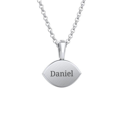 Men's Engravable Evil Eye Gemstone Necklace with Cold Enamel – Sterling Silver with Blue Topaz