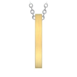 Men’s Engravable Vertical 3D Bar Necklace