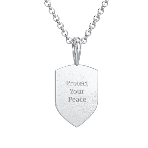 Men's Engravable Ukraine Coat Of Arms Shield Necklace – Sterling Silver
