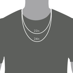 Men's Italian Horn Necklace with 2 Birthstones