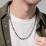 Men’s Figaro Chain with 1 Engravable Bar – Stainless Steel