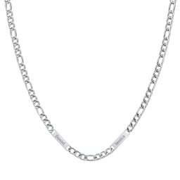Men’s Figaro Chain with 2 Engravable Bars