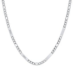 Men’s Figaro Chain with 4 Engravable Bars