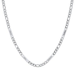 Men’s Figaro Chain with 4 Engravable Bars