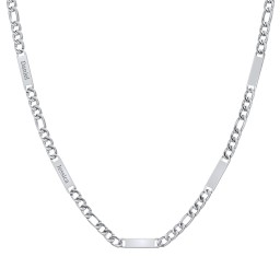 Men’s Figaro Chain with 5 Engravable Bars in Stainless Steel
