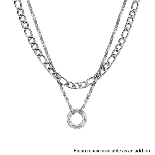 Men's Engravable Ring Necklace – Stainless Steel