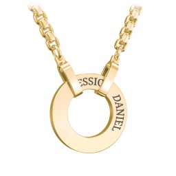 Men's Engravable Ring Necklace