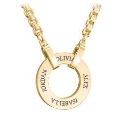 Men's Engravable Ring Necklace