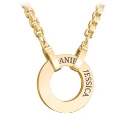 Men's Engravable Ring Necklace in Stainless Steel