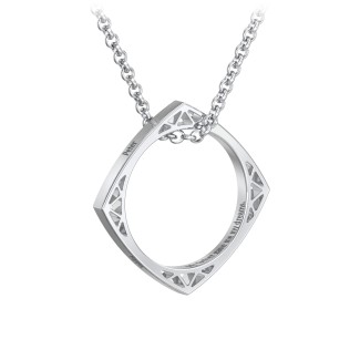 Men’s Engravable Geometric Ring Necklace