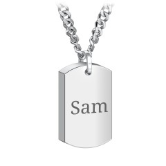 Men’s Engravable Dog Tag Urn Necklace - Stainless Steel – Stainless Steel