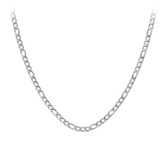 Men's 20" Figaro Chain Necklace in Stainless Steel - 5mm