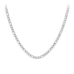 Men's 20" Figaro Chain Necklace in Stainless Steel - 5mm