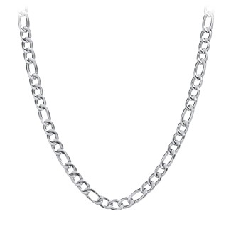 Men's 22" Figaro Chain Necklace in Stainless Steel - 10mm