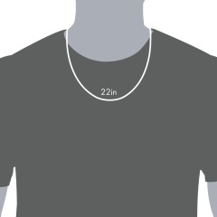Men's 22" Figaro Chain Necklace in Stainless Steel - 10mm