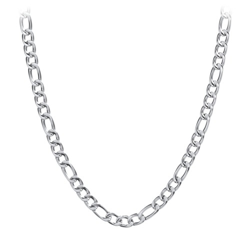 Men's 22" Figaro Chain Necklace in Stainless Steel - 10mm – Stainless Steel