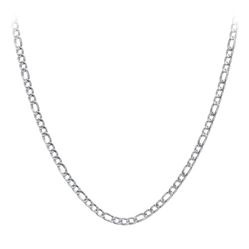 Men's 22" Figaro Chain Necklace in Stainless Steel - 5mm