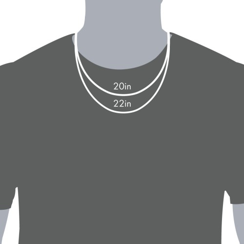 Men's 22" Figaro Chain Necklace in Stainless Steel - 5mm – Stainless Steel