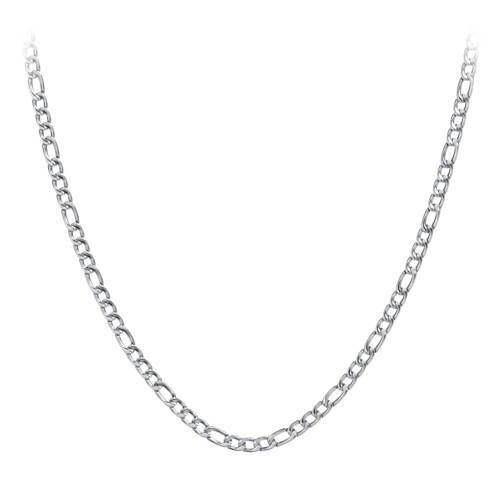 Men's 22" Figaro Chain Necklace in Stainless Steel - 5mm – Stainless Steel