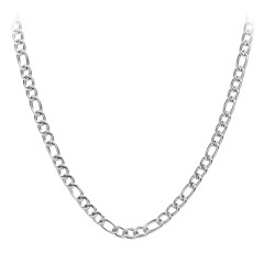 Men's 22" Figaro Chain Necklace in Stainless Steel - 8mm