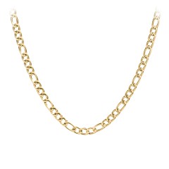 Men's 20" Figaro Chain Necklace in Yellow Stainless Steel - 8mm