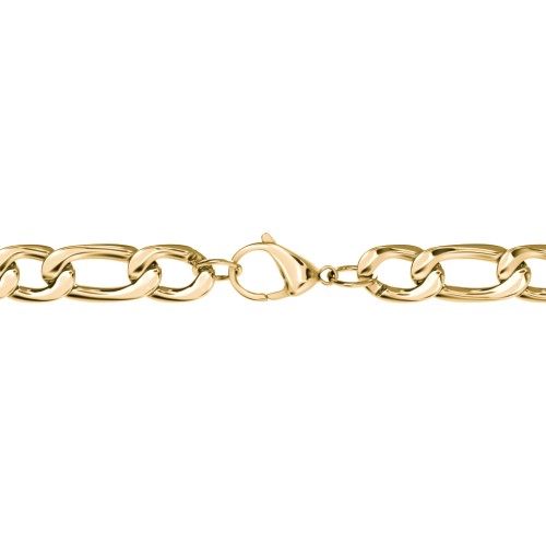 Men's 22" Figaro Chain Necklace in Yellow Stainless Steel - 10mm – Stainless Steel