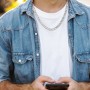 Men's 22" Figaro Chain Necklace in Yellow Stainless Steel - 8mm