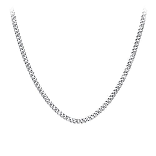 Men's 20" Cuban Chain Necklace in Stainless Steel - 5mm