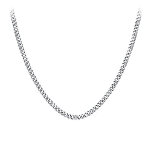 Men's 20" Cuban Chain Necklace in Stainless Steel - 5mm – Stainless Steel