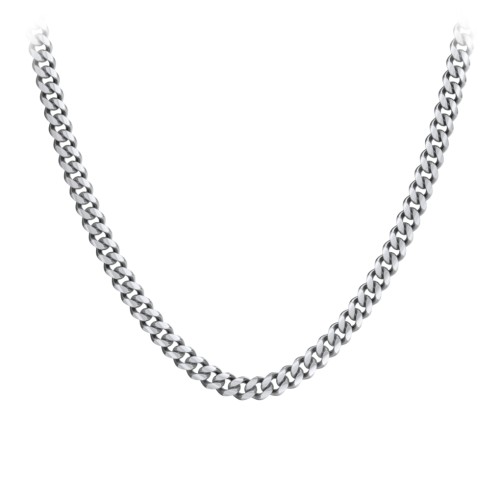 Men's 20" Cuban Chain Necklace in Stainless Steel - 8mm