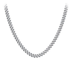 Men's 20" Cuban Chain Necklace in Stainless Steel - 8mm