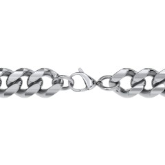 Men's 22" Cuban Chain Necklace in Stainless Steel - 10mm