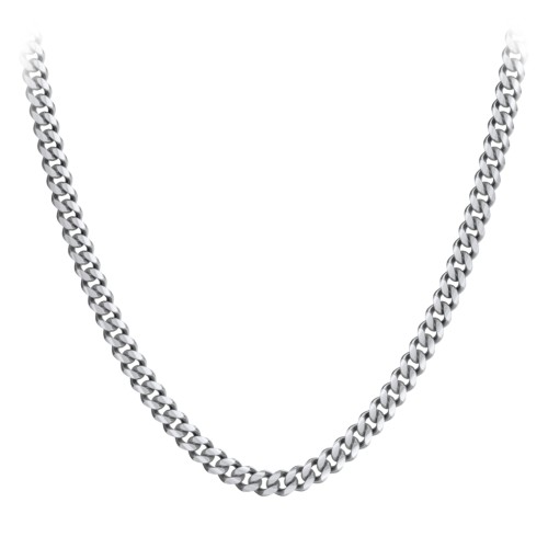 Men's 22" Cuban Chain Necklace in Stainless Steel - 8mm