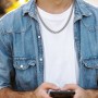 Men's 22" Cuban Chain Necklace in Stainless Steel - 8mm