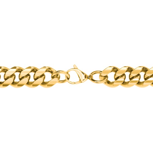 Men's 20" Cuban Chain Necklace in Yellow Stainless Steel - 8mm – Stainless Steel