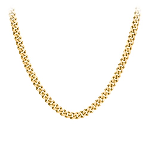 Men's 20" Cuban Chain Necklace in Yellow Stainless Steel - 8mm – Stainless Steel