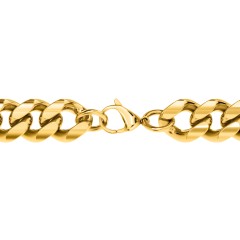 Men's 22" Cuban Chain Necklace in Yellow Stainless Steel - 10mm