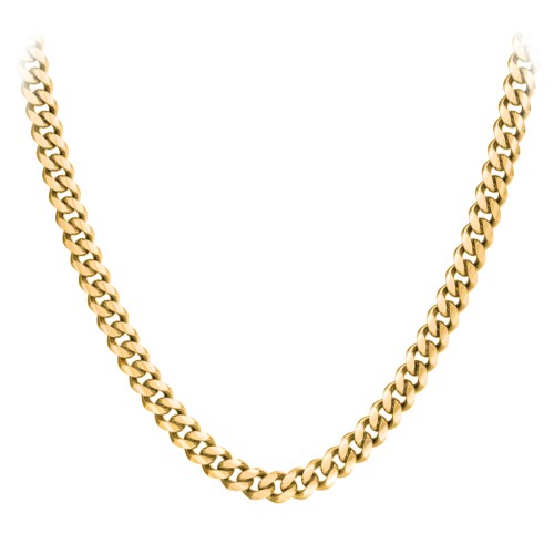 Men's 22" Cuban Chain Necklace in Yellow Stainless Steel - 10mm – Stainless Steel
