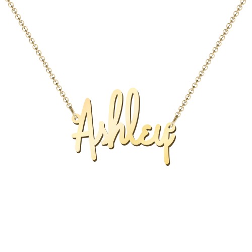 Personalized Name Necklace – 18K Gold Plated Silver