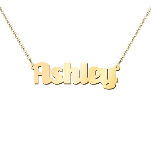 Personalized Name Necklace – 18K Gold Plated Silver