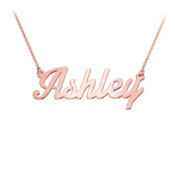 Personalized Name Necklace in 10K Solid Rose Gold