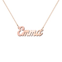 Personalized Name Necklace in 10K Solid Rose Gold