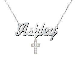 Personalized Name Necklace in 925 Sterling Silver with Diamond
