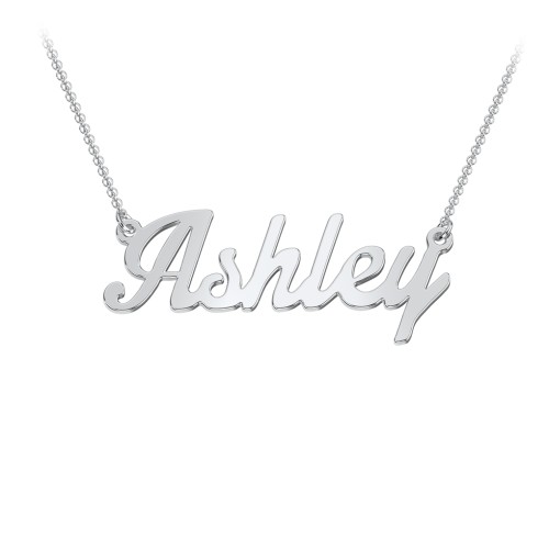 Personalized Name Necklace – Sterling Silver with Cubic Zirconia